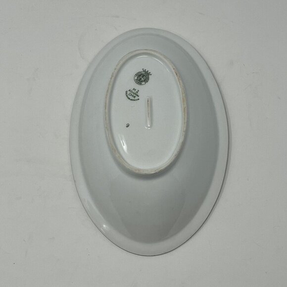 Royal Innsbruck Vienna china serving dish small white gold Czechoslovakia - Picture 3 of 8